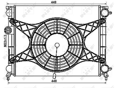 Radiator, engine cooling NRF 53999