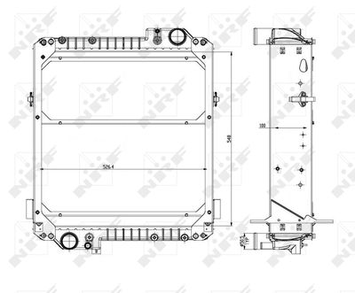 Radiator, engine cooling NRF 54073