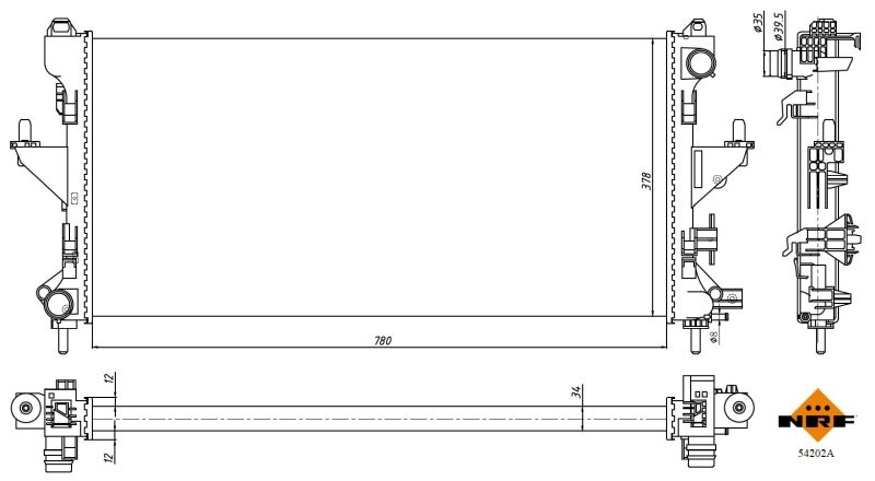 NRF 54202A Radiator, engine cooling
