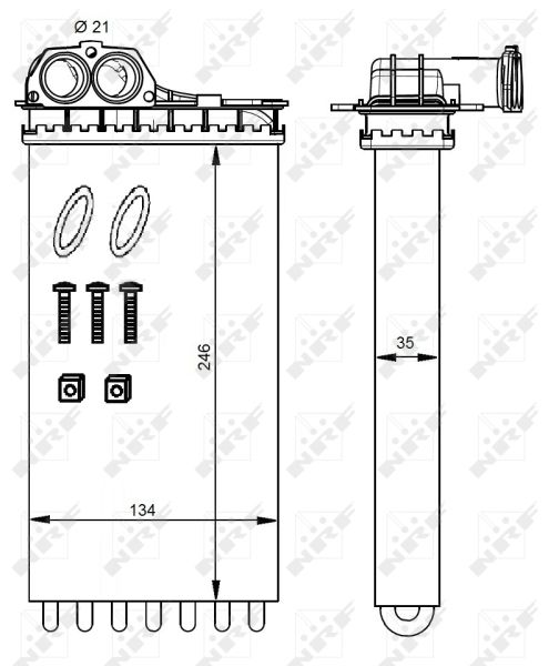 NRF 54332 Heat Exchanger, interior heating