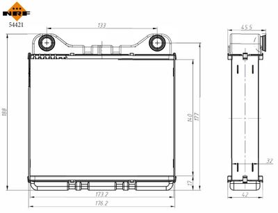 Heat Exchanger, interior heating NRF 54421