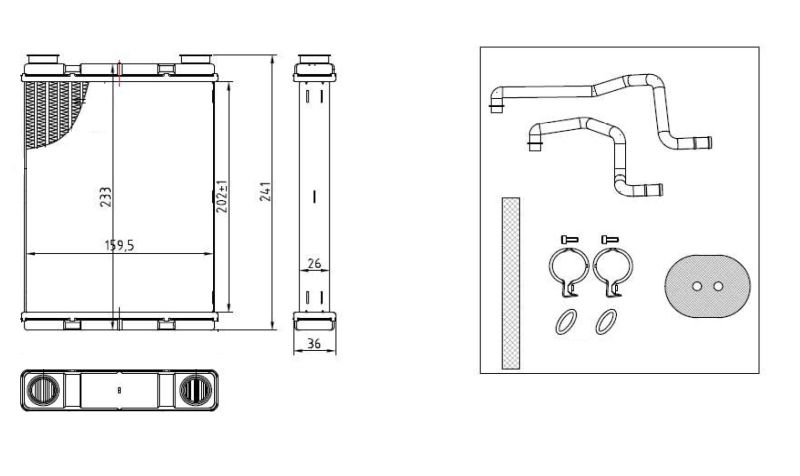 NRF 54429 Heat Exchanger, interior heating