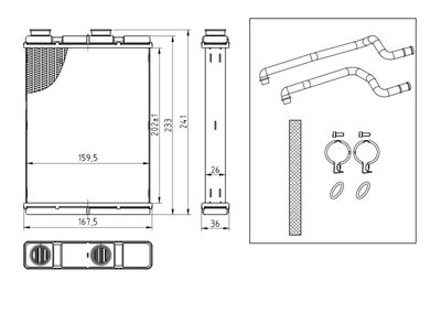 Heat Exchanger, interior heating NRF 54434