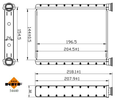 Heat Exchanger, interior heating NRF 54440