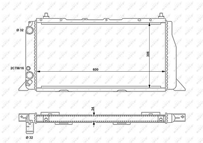 Radiator, engine cooling NRF 54603