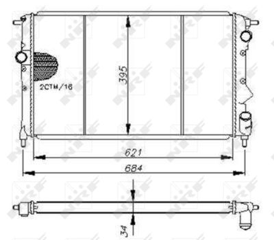 Radiator, engine cooling NRF 54650