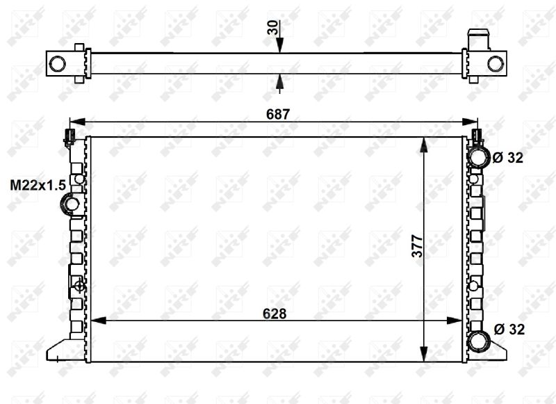 NRF 54657 Radiator, engine cooling