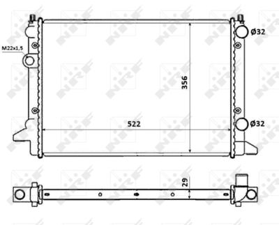 Radiator, engine cooling NRF 54695