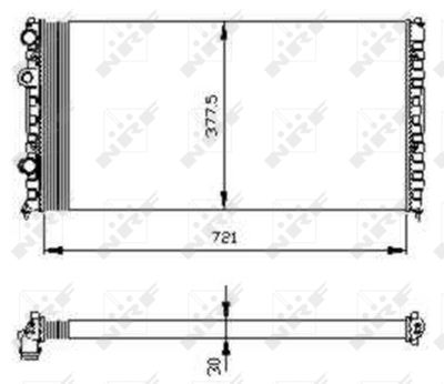 Radiator, engine cooling NRF 54696
