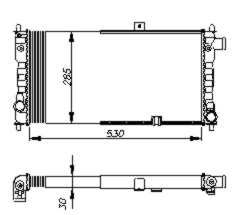Radiator, engine cooling NRF 54704