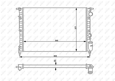 Radiator, engine cooling NRF 54706