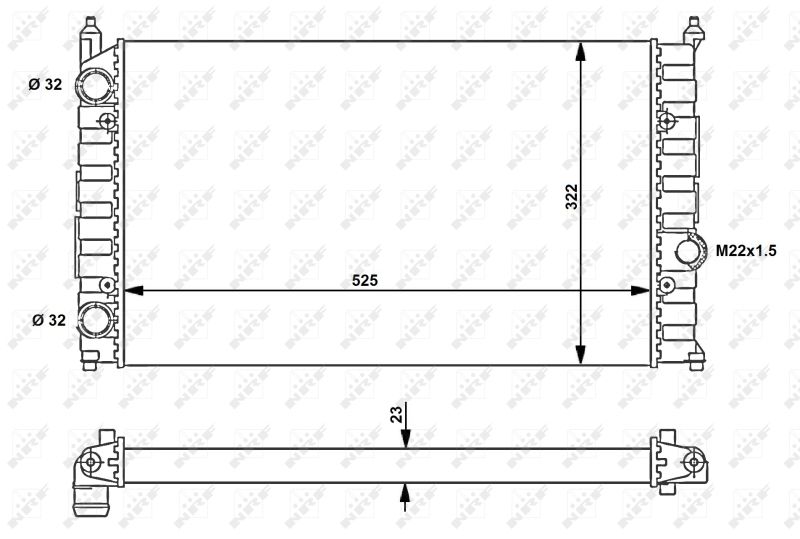NRF 54707 Radiator, engine cooling