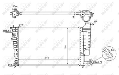Radiator, engine cooling NRF 54715