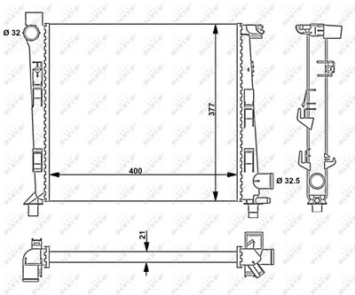 Radiator, engine cooling NRF 54717