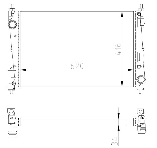 NRF 54752A Radiator, engine cooling