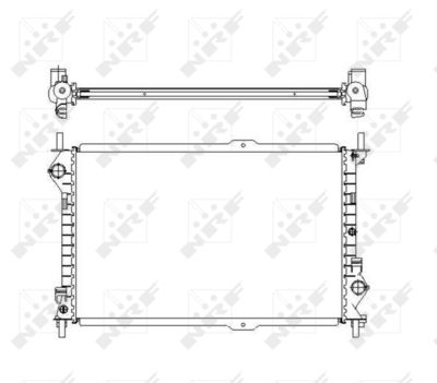 Radiator, engine cooling NRF 54755