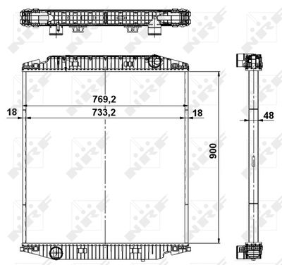 Radiator, engine cooling NRF 549568