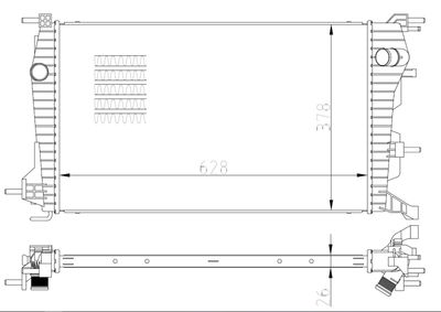 Radiator, engine cooling NRF 550004