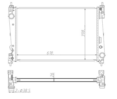Radiator, engine cooling NRF 550005