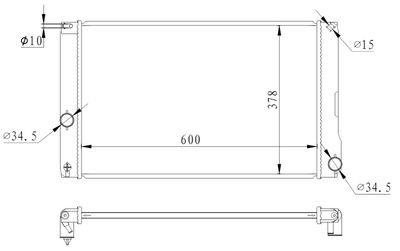 Radiator, engine cooling NRF 550008
