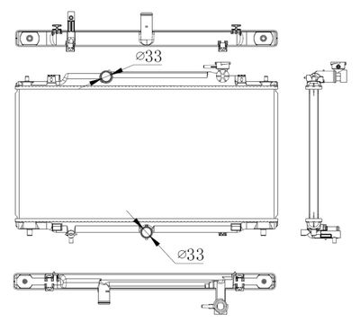 Radiator, engine cooling NRF 550012