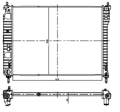 Radiator, engine cooling NRF 550013