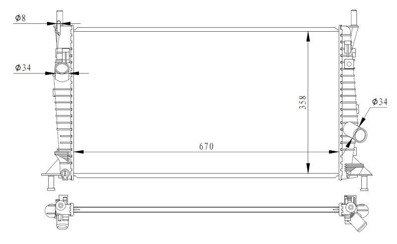 NRF 550014 Radiator, engine cooling