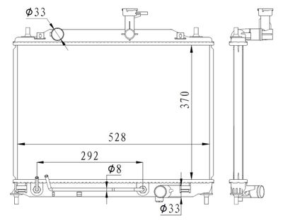 Radiator, engine cooling NRF 550015
