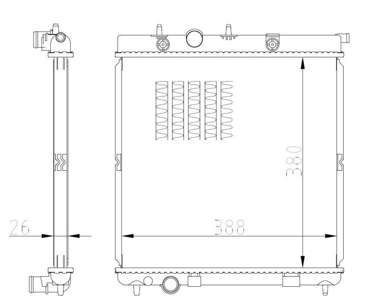 NRF 550016 Radiator, engine cooling