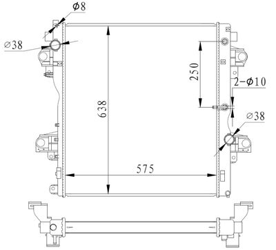 Radiator, engine cooling NRF 550018