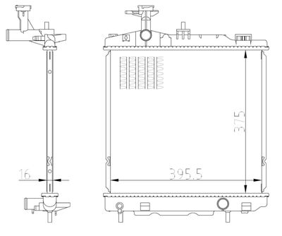 Radiator, engine cooling NRF 550022
