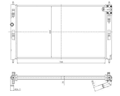 Radiator, engine cooling NRF 550023