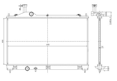 Radiator, engine cooling NRF 550025