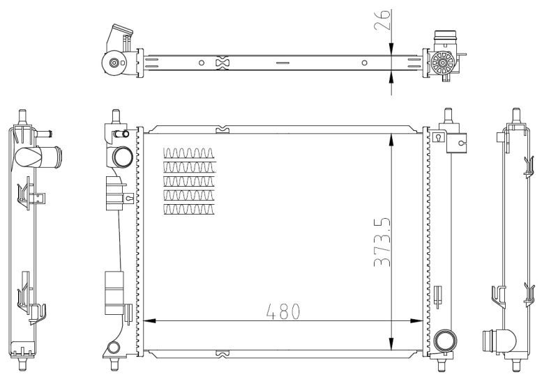NRF 550033 Radiator, engine cooling
