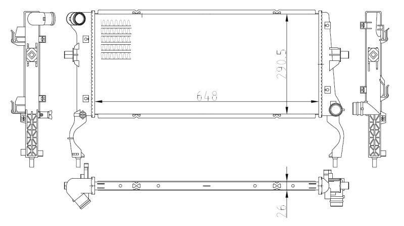 NRF 550034 Radiator, engine cooling
