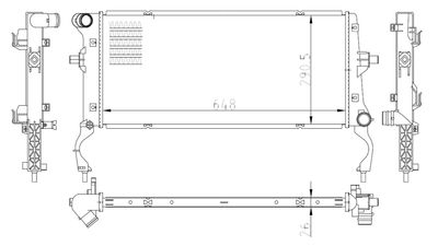 Radiator, engine cooling NRF 550034
