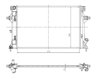 Radiator, engine cooling NRF 550035