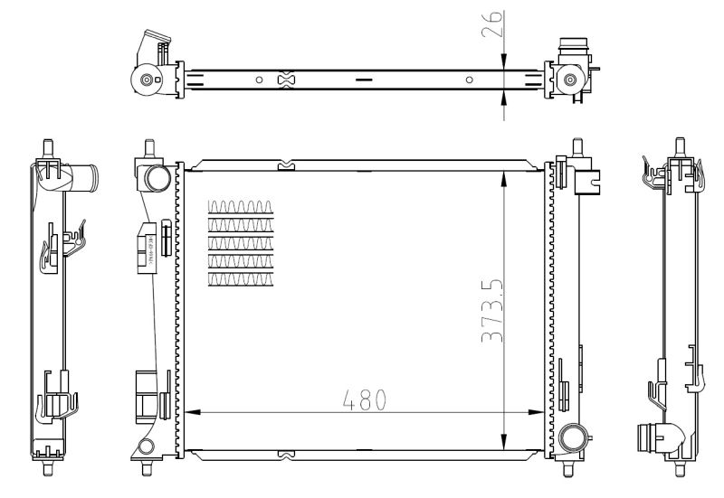 NRF 550039 Radiator, engine cooling