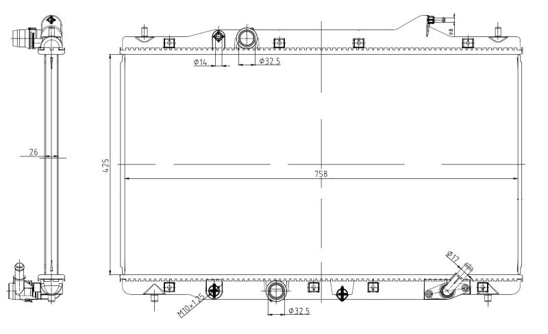 NRF 550040 Radiator, engine cooling