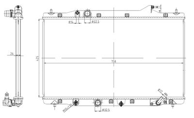 Radiator, engine cooling NRF 550040