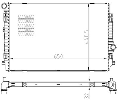 Radiator, engine cooling NRF 550081