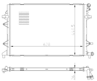 Radiator, engine cooling NRF 550089
