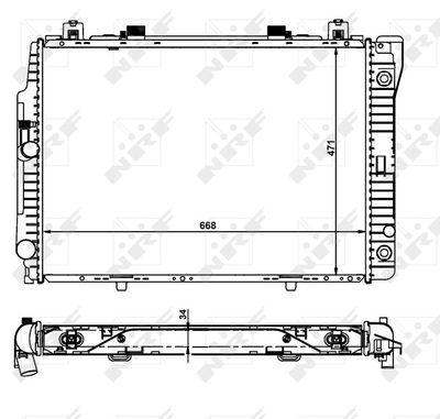 Radiator, engine cooling NRF 55315