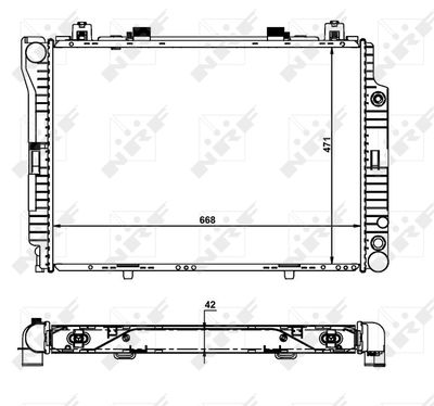 Radiator, engine cooling NRF 55316