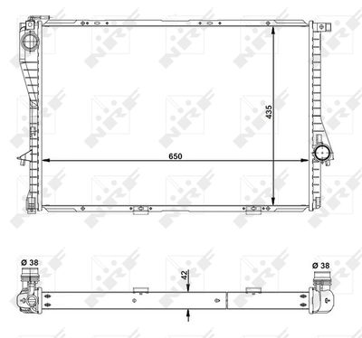 Radiator, engine cooling NRF 55322