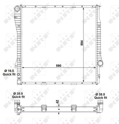 Radiator, engine cooling NRF 55328