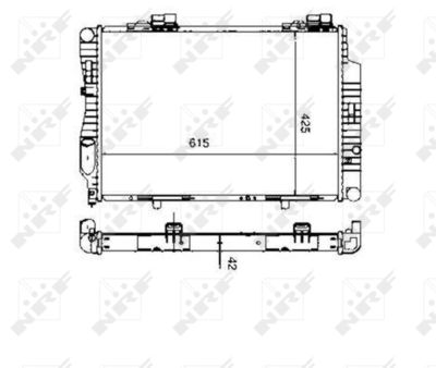 Radiator, engine cooling NRF 55333