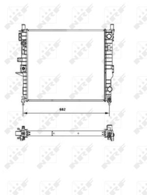 Radiator, engine cooling NRF 55335