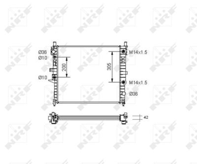 Radiator, engine cooling NRF 55336
