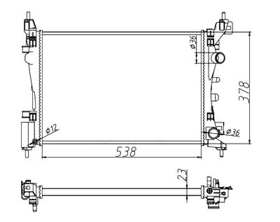 Radiator, engine cooling NRF 55341A
